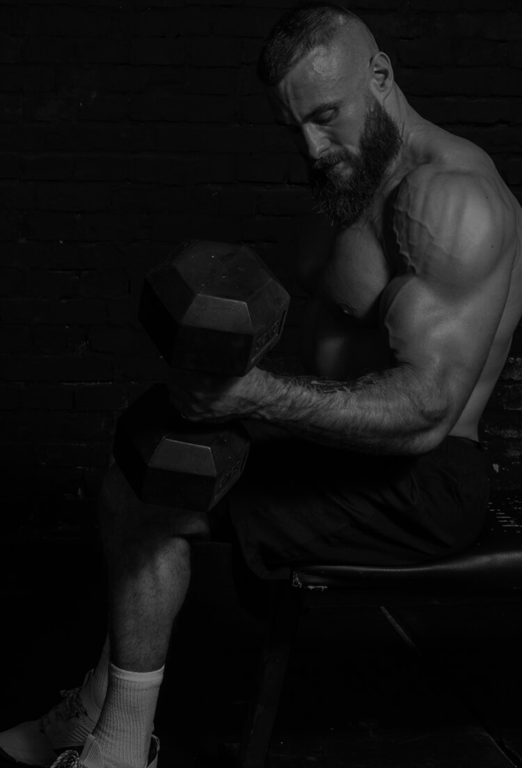 Man lifting weights